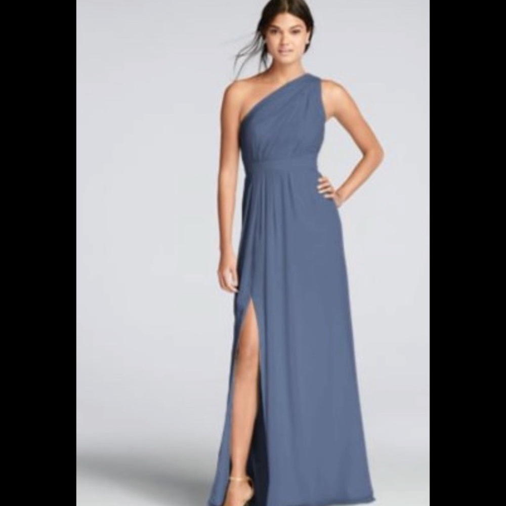NWT steel blue bridesmaids dress
